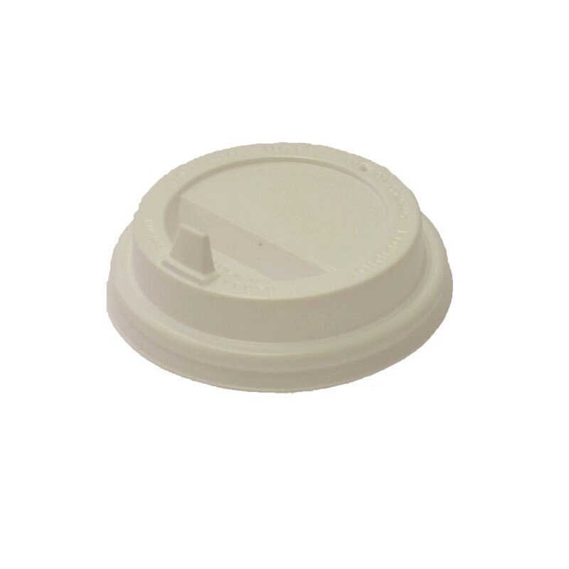 Крышка для стакана TasteQuality пластиковая белая 80 мм с клапаном 100 штук в упаковке от компании Арсенал ОПТ - фото 1