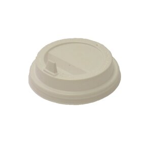 Крышка для стакана TasteQuality пластиковая белая 80 мм с клапаном 100 штук в упаковке