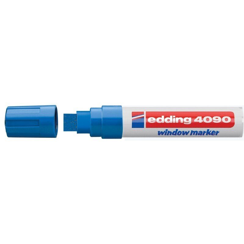 Маркер для окон Edding E-4090/003 (толщина линии 8 мм, синий, стираемый) от компании Арсенал ОПТ - фото 1