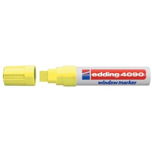 Маркер для окон Edding E-4090/65 (толщина линии 8 мм, неоновый желтый, стираемый)