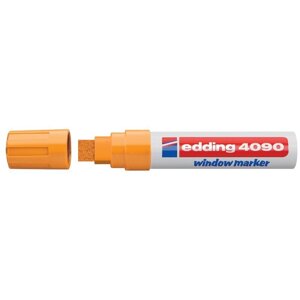 Маркер для окон Edding E-4090/66 (толщина линии 8 мм, неоновый оранжевый, стираемый)