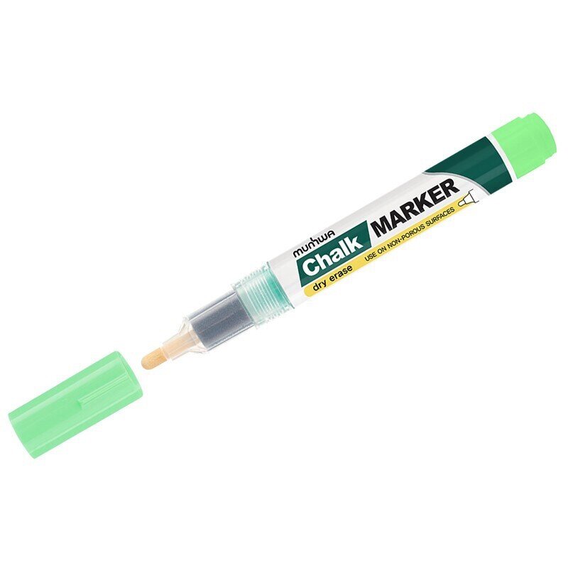 Маркер меловой MunHwa "Chalk Marker" зеленый, 3мм, спиртовая основа, пакет от компании Арсенал ОПТ - фото 1