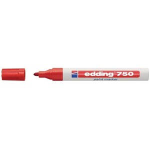 Маркер пеинт лаковый Edding E 750/2 красный (Толщина линии письма 2-3 мм)