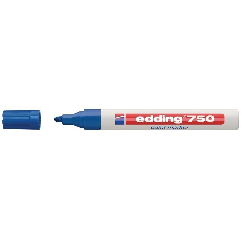 Маркер пеинт лаковый Edding E-750/3 синий (толщина линии 2-4 мм) от компании Арсенал ОПТ - фото 1