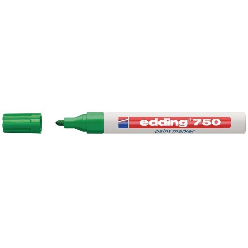 Маркер пеинт лаковый Edding E-750/4 зеленый (толщина линии 2-4 мм) от компании Арсенал ОПТ - фото 1