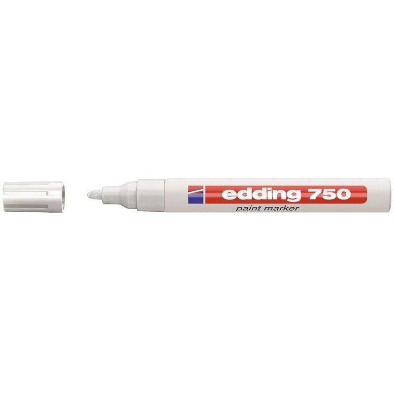 Маркер пеинт лаковый Edding E-750/49 белый (толщина линии 2-4 мм) от компании Арсенал ОПТ - фото 1