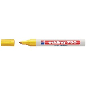 Маркер пеинт лаковый Edding E-750/5 желтый (толщина линии 2-4 мм)