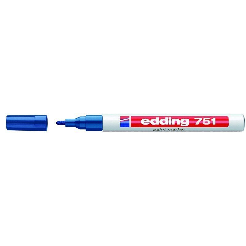 Маркер пеинт лаковый Edding E-751/3 синий (толщина линии 1-2 мм) от компании Арсенал ОПТ - фото 1