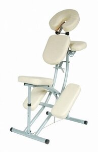 Массажное кресло для шейно-воротниковой зоны MA-03 (МСТ-3АЛ) (алюминий DE LUXE) (бежевый)