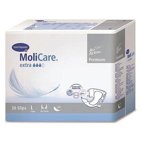 MoliCare Premium extra soft (1698481) Воздухопроницаемые подгузники: размер L, 30 шт. от компании Арсенал ОПТ - фото 1