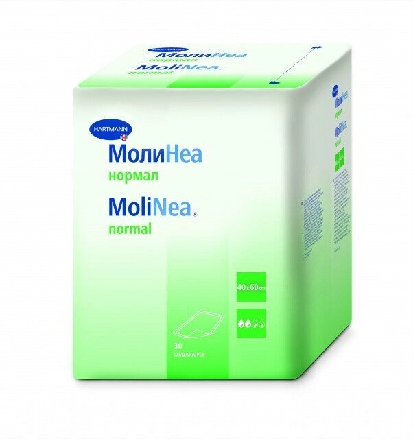 MoliNea normal (1612300) Впитывающие пеленки: размер 40 х 60 см, 80 г/м2, 30 шт. от компании Арсенал ОПТ - фото 1