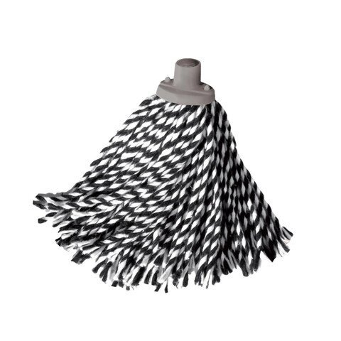 Насадка МОП веревочная для швабры, хлопок, ворс 24 см, 160 г, для влажной уборки, YORK "Zebra" от компании Арсенал ОПТ - фото 1