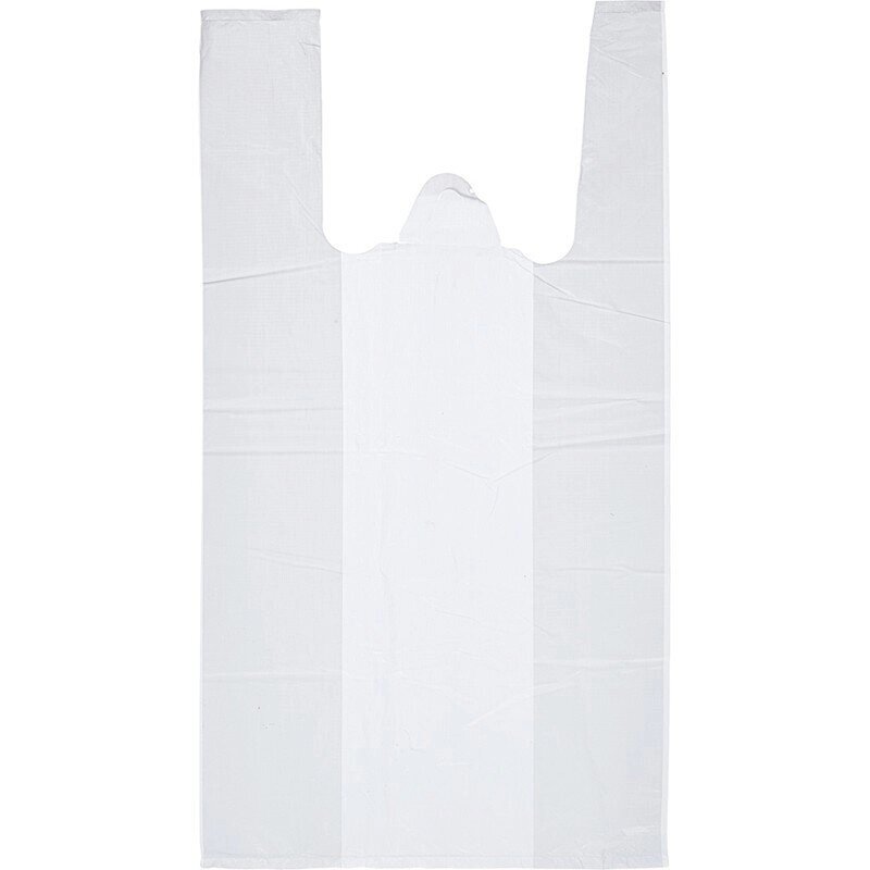 Пакет-майка ПНД белый 12 мкм (25+12х45 см, 100 штук в упаковке) от компании Арсенал ОПТ - фото 1