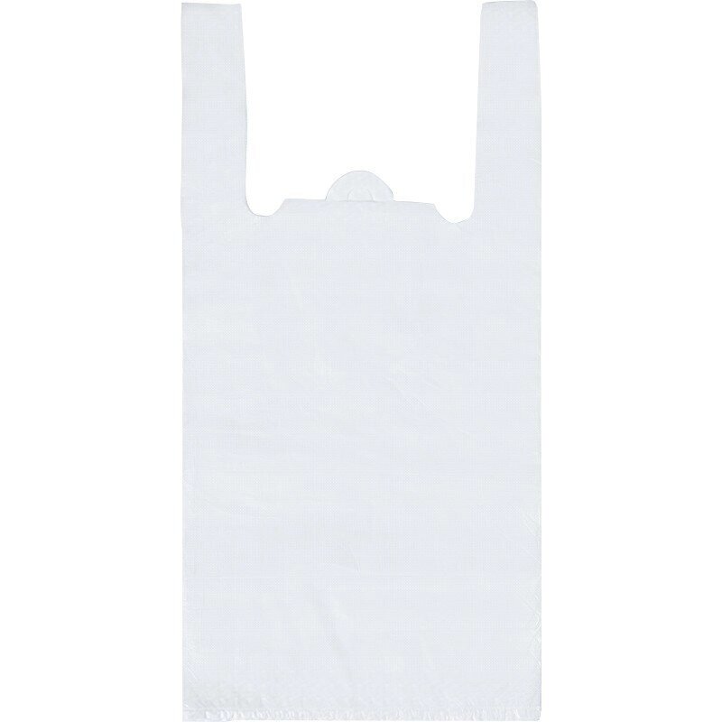 Пакет-майка Знак Качества ПНД белый 12 мкм (25+12x45 см, 100 штук в упаковке) от компании Арсенал ОПТ - фото 1
