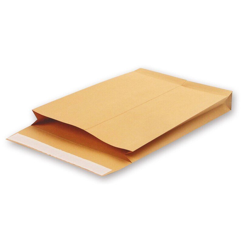 Пакет почтовый Gusset С4 из крафт-бумаги стрип 229х324 (130 г/кв.м, 200 штук в упаковке) от компании Арсенал ОПТ - фото 1