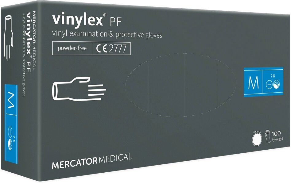 Перчатки виниловые   Vinylex PF / MERCATOR MEDICAL  с ру от компании Арсенал ОПТ - фото 1