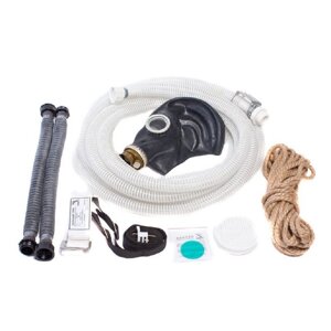 Шланговый дыхательный аппарат бесприводный «Бриз-0302 (ПШ-20С)» маска ШМП + шланг ПВХ - 1 маска