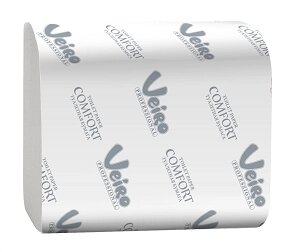 VEIRO Professional Comfort арт ТV201 Туалетная бумага V белая в пачках 2-сл250л х30