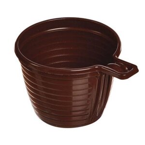 Одноразовая чашка, 180 мл, 1 шт., полипропилен (ПП), коричневая, для чая/кофе, СТИРОЛПЛАСТ