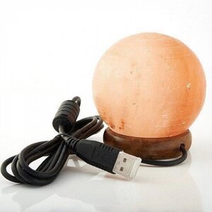 Солевая лампа-USB СФЕРА 0,5 кг