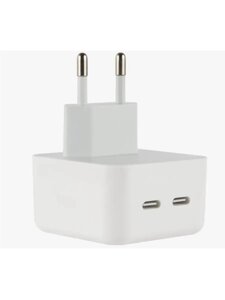 Адаптер Сетевой - 2*USB-C PD 35W + Lightning
