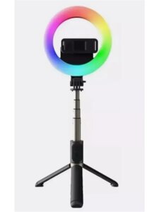Селфи кольцо-трипод с пультом MJ07 RGB
