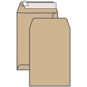 Пакет почтовый В4, UltraPac, 250*353мм, коричневый крафт, отр. лента, 120г/м2 Продажа упаковкой из 250 штук
