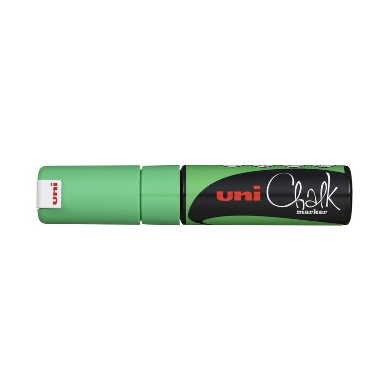 Маркер меловой UNI PWE-8K, флуоресцентно-зелёный, до 8.0 мм. - гарантия