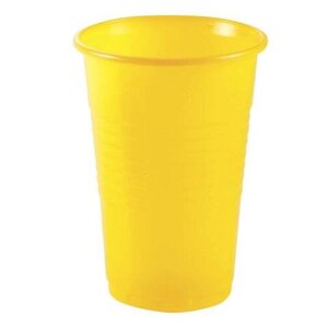 Одноразовый стакан, ЭКОНОМ, 200 мл, 1 шт., полипропилен (ПП), желтый, холодное/горячее, СТИРОЛПЛАСТ