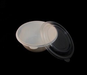Круглые пластиковые контейнеры, тарелки, миски ТР-150 ГЗ дно/крышка