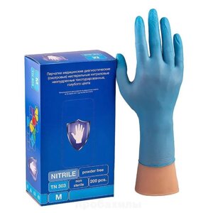 Safe&Care, Перчатки нитриловые, голубые, 100 пар, TN 303 S