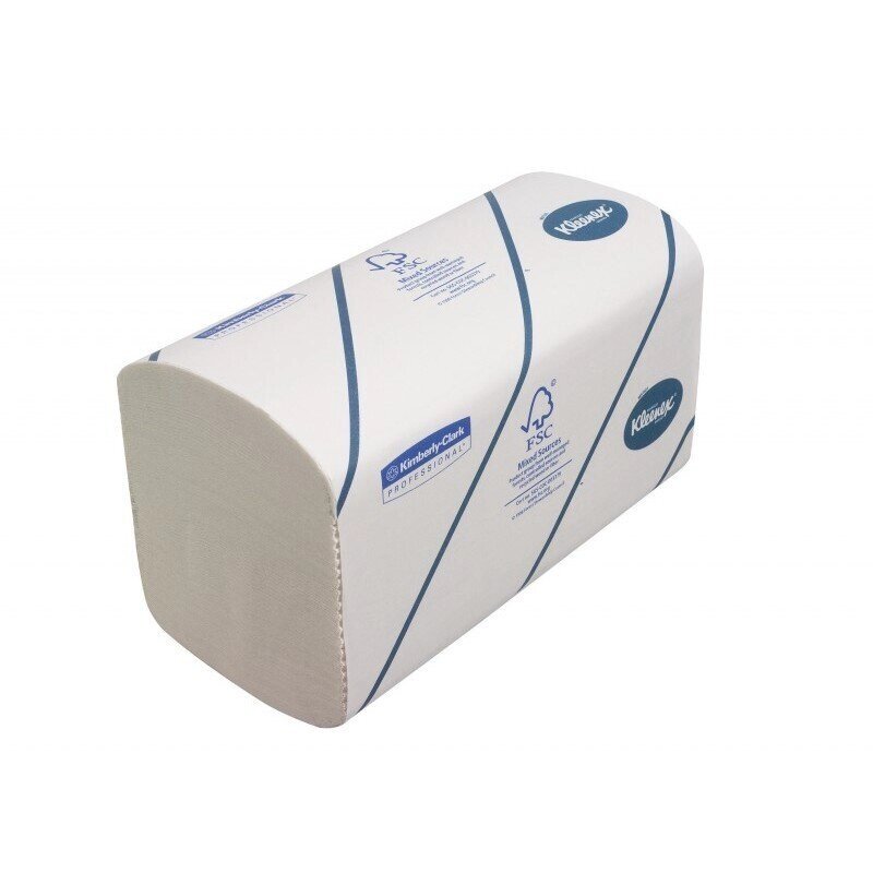Полотенца бумажные листовые Kimberly-Clark Kleenex Interfold Z-сложения 2-слойные 15 пачек по 186 листов - гарантия