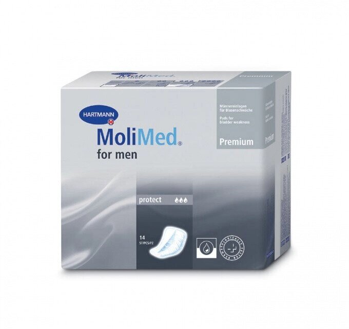 Moli. Med Premium for men protect (1687057) Вкладыши урологические для мужчин, 14 шт. - распродажа