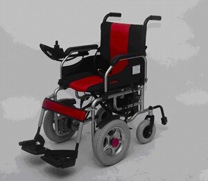 Кресло-коляска Мега-Оптим PR1008 с электроприводом (сине-черная)