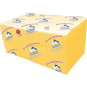 Салфетки бумажные Profi Pack 2-слойные 24х24 см желтые (250 штук в упаковке)