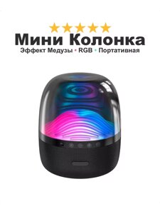 Портативная колонка беспроводная bluetooth + 2 микрофона