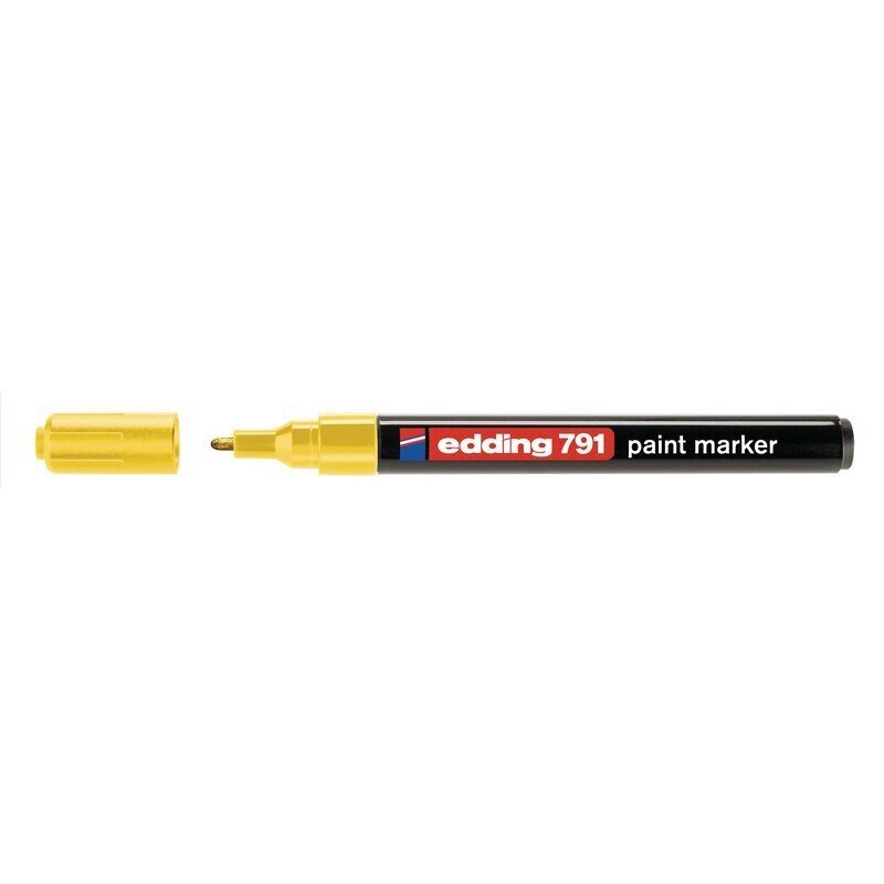 Маркер пеинт лаковый Edding E-791/5 желтый (толщина линии 1-2 мм) - описание