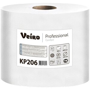 Полотенца бумажные с центральной вытяжкой VEIRO (Система M2/C1), комплект 6 шт., Comfort, 180 м, 2-слойные,