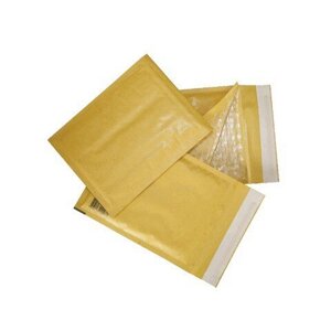 Конверт-пакет с прослойкой из пузырчатой пленки, комплект 10 шт., 150х210 мм, отрывная полоса, крафт-бумага,