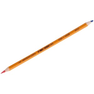 Карандаш двухцветный KOH-I-NOOR, 1шт., красно-синий, грифель 3,2 мм, желтый корпус