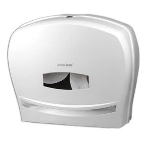 Диспенсер для туалетной бумаги ЛАЙМА PROFESSIONAL (Система T2/Q2), большой, белый, ABS-пластик