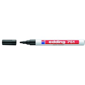 Маркер пеинт лаковый Edding E-751/1 черный (толщина линии 1-2 мм)