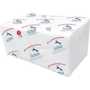 Салфетки бумажные Profi Pack 2-слойные 24х24 см белые (250 штук в упаковке)