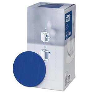 Подставки под чашку (коастер) бумажные TORK, комплект 250 шт., темно-синие, 8-слойные, диаметр 9 см, круглый