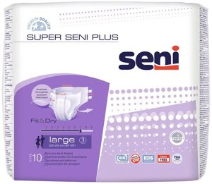 Подгузники для взрослых для средней и тяжёлой степени недержания дышащие SUPER SENI PLUS