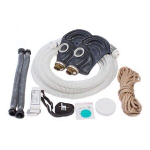 Шланговый дыхательный аппарат бесприводный ПШ-1С (маска ШМП + шланг ПВХ) - 2 маски