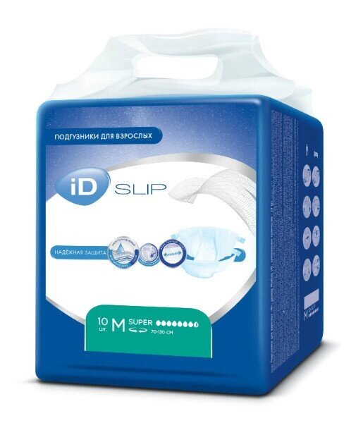 Подгузники для взрослых iD Slip M (945241550), 10 шт, - распродажа