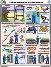 Плакат- Средства защиты в электроустановках (на бумаге) от компании Арсенал ОПТ - фото 1