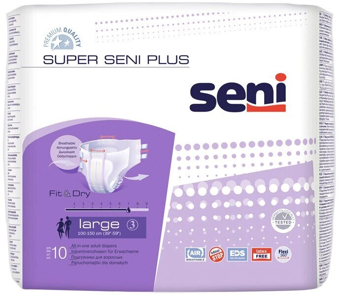 Подгузники для взрослых для средней и тяжёлой степени недержания дышащие SUPER SENI PLUS от компании Арсенал ОПТ - фото 1