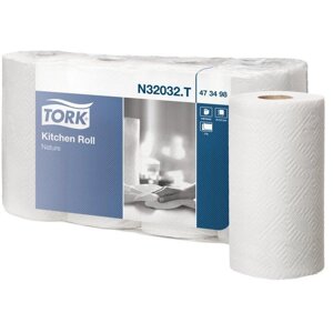 Полотенца бумажные Tork с тиснением двухслойные (4 рулона по 20.4 метра)